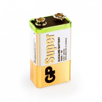 GP Batteries BAT-9VDC Ersättningsbatteri, 9V alkaliskt, lämpligt till  brandvarnare mm.  - GB Security